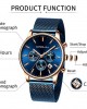 CRRJU - Fashion Stainless Steel Waterproof Quartz Watch