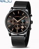 CRRJU - Fashion Stainless Steel Waterproof Quartz Watch