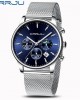 CRRJU - Fashion Stainless Steel Waterproof Quartz Watch