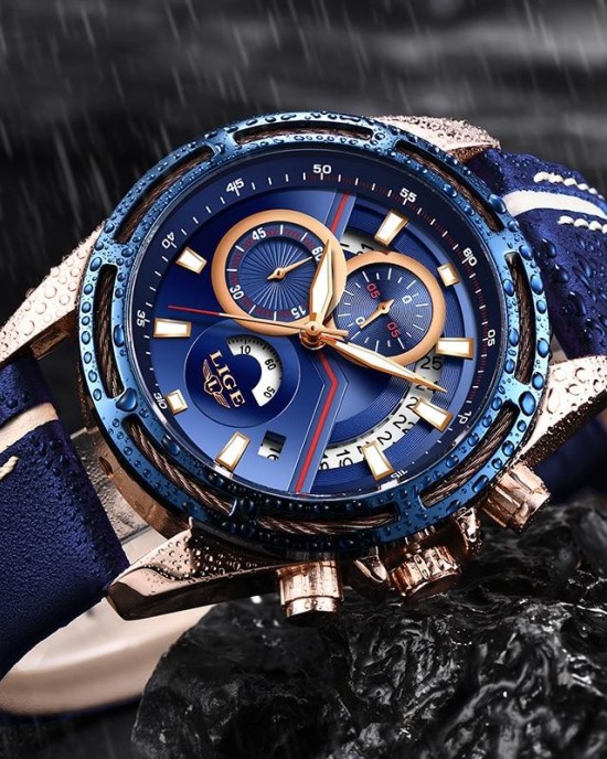 LG9880 - Blue Military Waterproof Sports Quartz Waterproof Watch