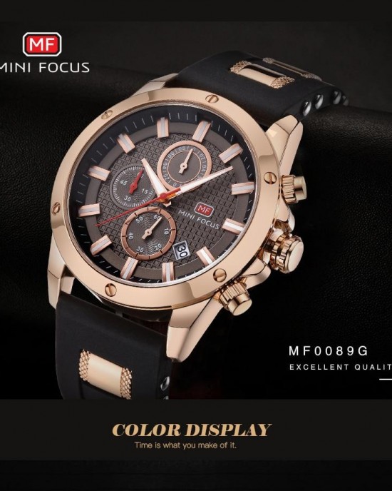 MINI FOCUS - 3D Bolt Design 6 Hands Quartz Watch