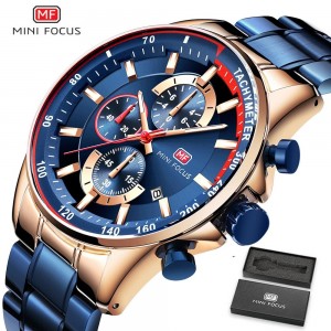 MINI FOCUS - Mens' Multifunction Calendar Sports Quartz Watch