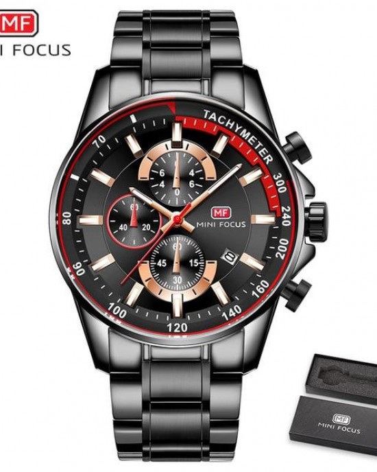 MINI FOCUS - Mens' Multifunction Calendar Sports Quartz Watch