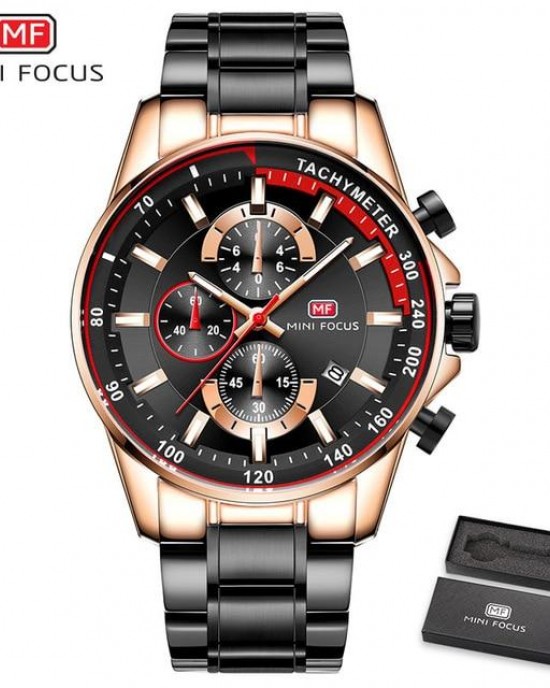 MINI FOCUS - Mens' Multifunction Calendar Sports Quartz Watch