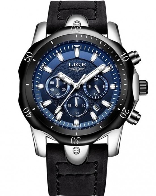 LG9893 - Luxury Quartz Moon Phase Chronograph Watch