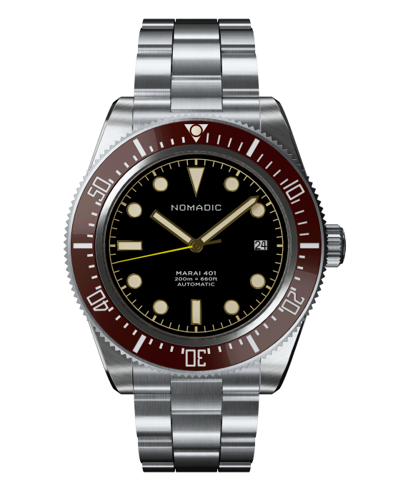 Crimson Dawn - Maraí 401 Date - Dive Watch with Date