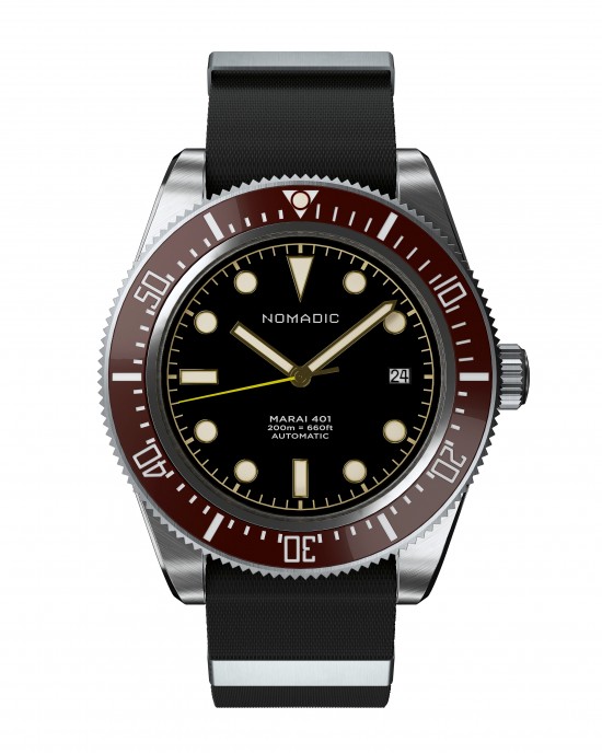 Crimson Dawn - Maraí 401 Date - Dive Watch with Date