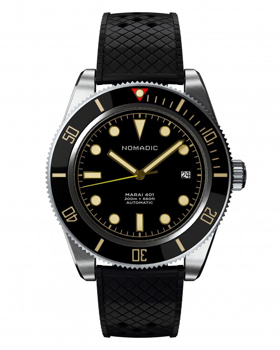 Classic Black and Gold - Maraí 401 Date - Dive Watch with Date