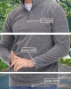 Men's Shirt 1/4 Zip Fleece Pullover Sweater Long Sleeve Sweatshirts Athletic Shirt