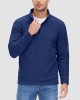 Men's Shirt 1/4 Zip Fleece Pullover Sweater Long Sleeve Sweatshirts Athletic Shirt