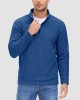 Men's Shirt 1/4 Zip Fleece Pullover Sweater Long Sleeve Sweatshirts Athletic Shirt